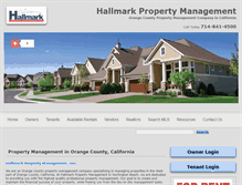 Tablet Screenshot of hallmarkpmi.com